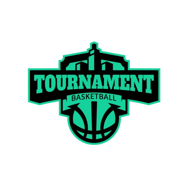 Tournament Basketball logo template Miniatura