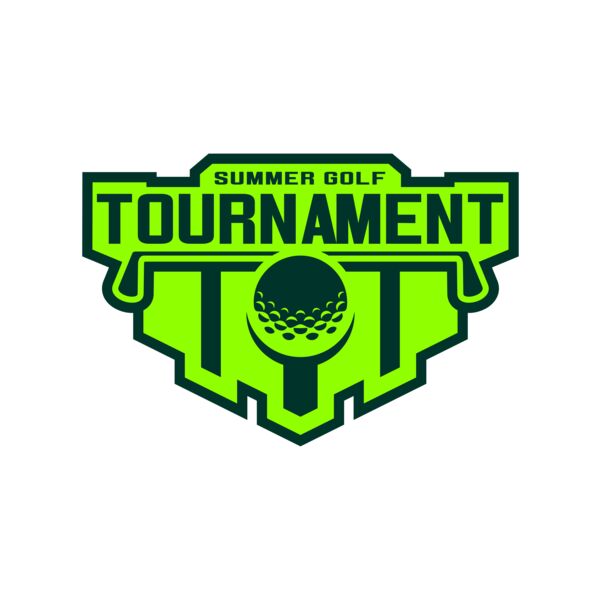 Tournament Summer golf logo template Miniatura