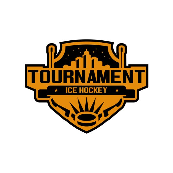Tournament Ice Hockey logo template 02 Miniatura