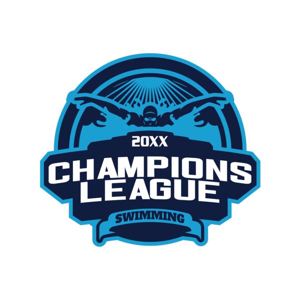 Champions League Swimming logo template Miniatura