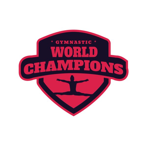 Gymnastic World Champions logo template Miniatura